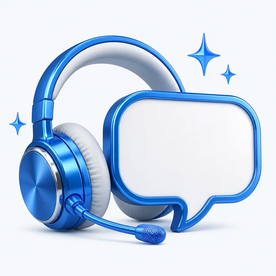 Headset with speech bubble — Kingdom